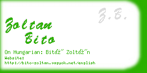 zoltan bito business card